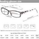Kerecsen Reading Glasses 5 Pairs Fashion Ladies Readers Spring Hinge with Pattern Print Eyeglasses for Women (5 Grey, 4.0, x)