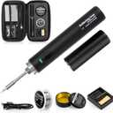 Cordless Soldering Iron Kit, 1200mAh USB Portable and Rechargeable Gun Pen, 3 Temperature Adjustable Wireless Soldering Iron for Small Soldering Projects, Home Appliance Repair, DIY (Large)