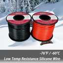 16 Gauge Silicone Wire 50 Feet Black + 50 Feet Red, Flexible 16 AWG Stranded Wire, 252 Strands Tinned Copper Conductor, High Temp Rated 200 - Car, Inverter, Battery, Automotive