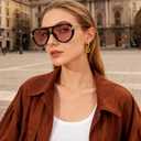 A LONG Retro Trendy Aviator Sunglasses for Women Double Bridge UV400 | Vintage Fashion, 70s Aviators