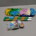 34" Piata Stick Accessories Set, Pinata Bat, Blindfold Eye Mask, Hemp Rope, Confetti (Blue)