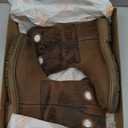 Wolf Genuine Leather Mens Work Boots - Insulated, Oil & Slip Resistant Construction Work Boots Men (5, Light Brown Soft Toe)