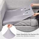 pickyNproud 14 Pieces Outdoor Cushion Covers for Patio Furniture, High Elastic Spandex Sectional Sofa Slipcovers Washable, Universal Fit Replacement Covers for 6-Seat Outdoor Couch, Gray