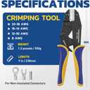 haisstronica Crimping Tool for Non-Insulated Terminal,AWG 22-8 Ratchet Wire Crimper Tool,Wire Terminal Crimper HS-7327