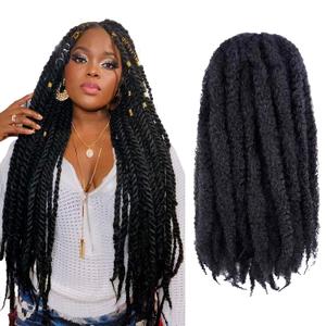 ToyoTress Marley Hair Crochet Braids - 20 Inch 6 Packs Marley Twist Crochet Hair For Faux Locs Light Brown, Afro Kinky Curly Marley Twist Crochet Hair Synthetic Braiding Hair Extensions (20 Inch, #4-6P)