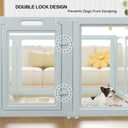 Clear Acrylic Dog Playpen with Door - 24 Inch Tall Puppy Playpen - Easy Assemble Pet Fence - 12 Panel Indoor Dog Play Pen for Puppies/Small (24 Inch High, 12 Panel)