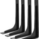 12"x 7"Shelf Bracket ,L Shelf Brackets,max Load 300lbs, Vertical Angle, Premium Alloy Metal Heavy Duty Shelf Bracket, high Strength Mounting Hardware , countertop Support, Pack of 6. (12INCH x 8INCH)