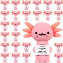Gejoy 25 Pcs Mini Rubber Axolotl Toys Positive Gifts Mini Axolotls Decorations and Encouragement Birthday Motivational Gifts for Colleague Staff Teacher