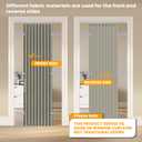 AJAZZ 100% Blackout Accordion Door Magnetic Door Curtain Folding Closet Doors Curtain Invisible Applicable Bedroom Room Living Room Doorway （Grey 42" W x 78" L 1 Panel