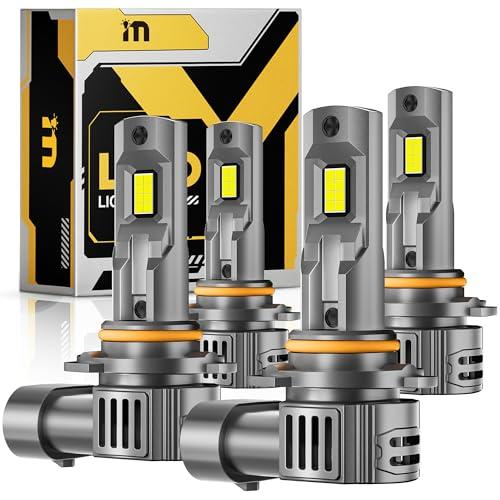 LOYMR 9005 9006 Fog Bulbs Combo, 32000lm 800% Brighter Real 1:1 Mini Size Fog Lights Bulbs, 3 Mins Plug and Play, Pack of 4