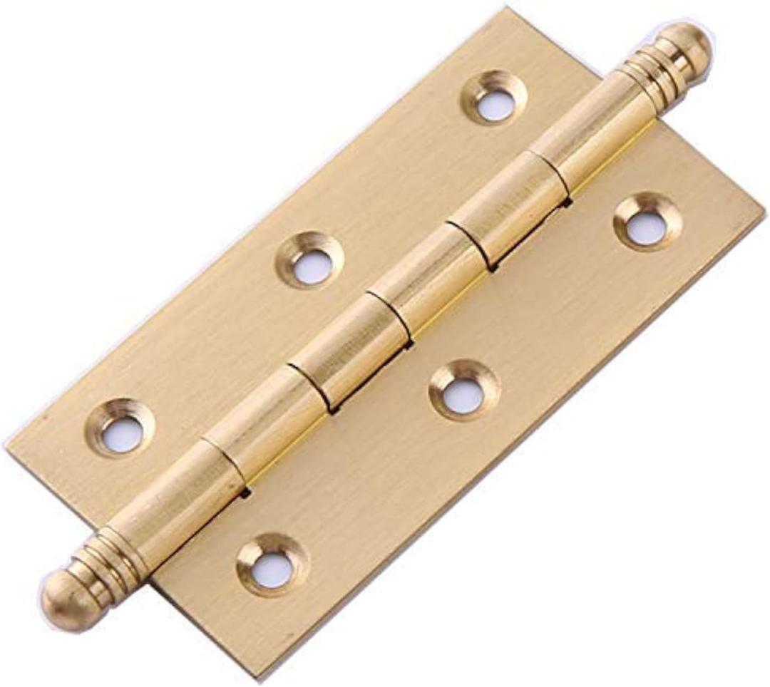 4Pack Decorative Solid Brass Cabinet Cupboard Door Butt Hinges Furniture Folding Hinges Hardware Lot 2inch (4, 2")