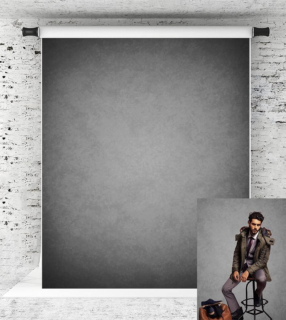 Kate 5x7ft Grey Backdrop for Headshots Portrait Backdrop Gray Background for Photography Fabric Photo Studio Props