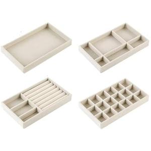 Jewelry Case No Lid Jewelry Storage Beige Jewelry Box Put In The Drawer Jewelry Storage Large Capacity Jewelry Box Organizer