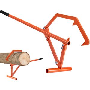 51" Timberjack Log Lifter, Adjustable Log Roller Cant Hook Orange | Heavy Duty Adjustable Log Roller Cant Hook, Logging Tools for Rolling and Raising Up The Logs