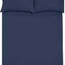 Shreem Linen Microfiber RV Sheet Sets, 42x80 Truck Size, Navy Blue Solid - Fits Mattresses up to 8 Inches Deep, 4 Piece RV Bed Sheets for Campers, Motorhomes, and Travel Trailers