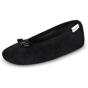 isotoner Women's Diamond Microterry Ballerina Slippers (8-9)