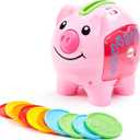 Fisher-Price Baby & Toddler Toy Laugh & Learn Smart Stages Piggy Bank with Learning Songs & Phrases for Infants Ages 6+ Months