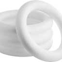 Bright Creations Foam Wreath Form - 10 Inch, White, Set of 4, Round - Wreath Frame for DIY Crafts & Floral Decor