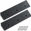 2 Pack 4'' Rise Rubber Curb Ramp,Heavy Duty, 11000lbs Capacity,Threshold Ramps, Car Slope Ramp for Loading Dock Bike Vehicle Warehouse Sidewalk Wheelchair (4" H)