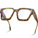 livho Oversized 99% Blue Light Glasses for Woman - Rectangle Fashion Glasses for Computer, Chic Preppy Frame - Anti Eyestrain