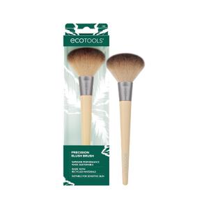 EcoTools Precision Blush Makeup Brush, Cheek Blush Brush, For Loose or Pressed Powder, Also Works With Bronzer, Eco-Friendly Face Makeup Brush, Vegan & Cruelty-Free, Synthetic Bristles, 1 Count