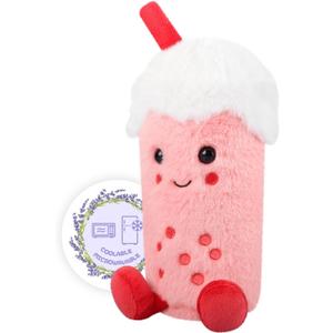 SuzziPals Heatable & Coolable Bubble Tea Stuffed Animals, Cute Microwavable Heating Pad Plushies for Soothing & Relaxation, Stuffed Bubble Tea Plush Toys, Plush Toy Gift