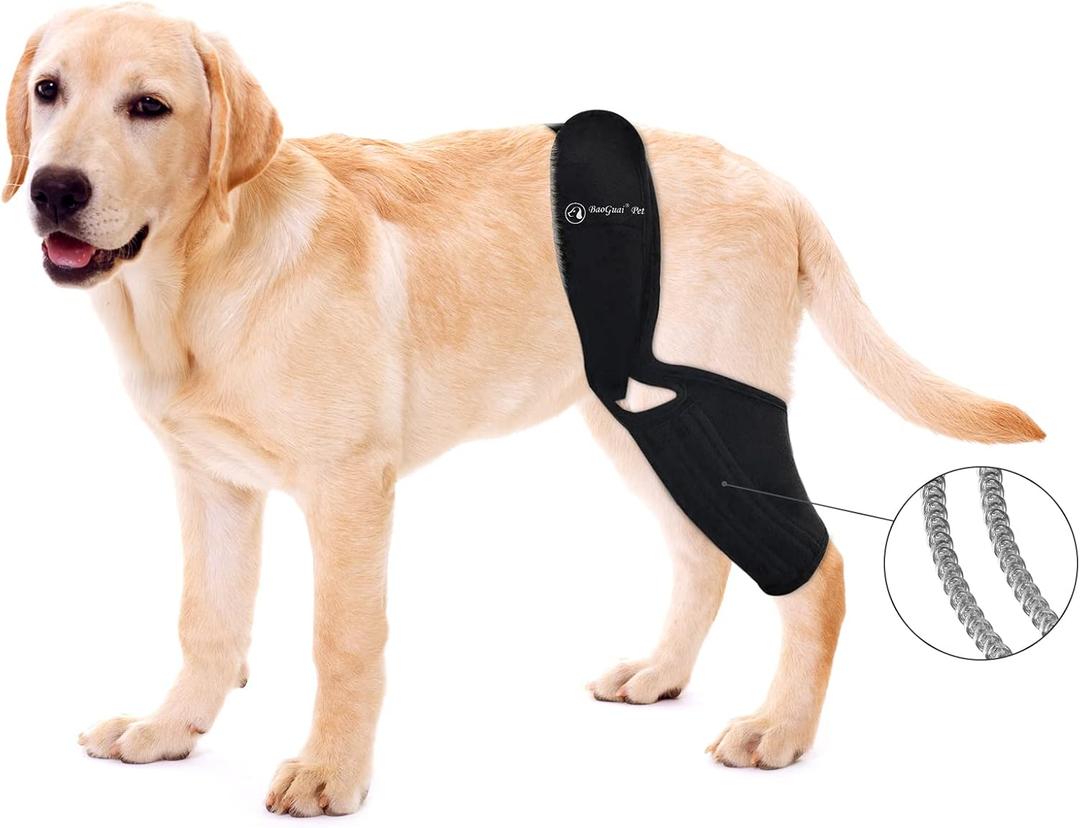 Knee Brace for Dogs ACL with Side Stabilizers,Knee Cap Dislocation, Arthritis - Keeps The Joint Warm and Stable - Extra Support - Reduces Pain and Inflammation - Large 