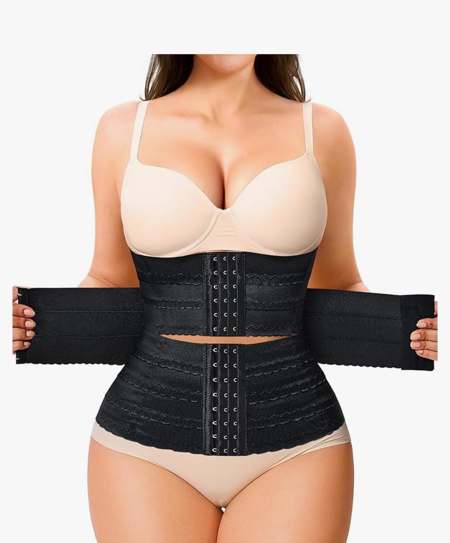 Nebility Waist Trainer for Women Corset Shapewear Tummy Control Segmented Waist Cincher Workout Girdle, Size: M
