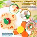 3D Animal Suction Spinners Mold Free Baby Bath Toys for Kids Ages 1-3 with 3 Stacking Cup for Travel Car Window High Chair Airplane Baby Sensory Toys Boys & Girls Christmas Birthdays Gift (6 Pcs)