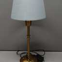 UMEXUS Cordless Lamp Rechargeable Table Lamps, 5000mAh Battery Operated Lights, 3 Level Brightness Dimmable, Portable Night Bedside Light for Patio, Restaurant, Dining, Fabric Shade, Antique Brass