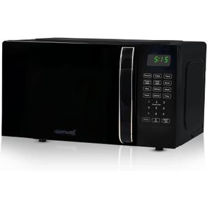 0.7 Cu Ft Microwave Countertop Small with Digital Display, 700 watt Microwave Black has 10 Power Levels & Auto Defrost Function Mini Microwave Oven Compact With Child Lock For Dorm, Home, Office
