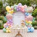 Green and Pink Balloon Garland 138Pcs Pastel Green Pink and Purple Balloons Arch Kit with Teapot Foil Balloon for Spring Tea Party Lets Partea Baby Shower Happy Easter Birthday Party Decorations