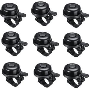 Bike Bells Bulk Aluminum Loud Crisp Bicycle Bell Clear Sound Mountain Bike Accessories Easy Installation for Boys Girls Adults Kids, Black
