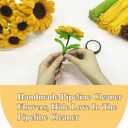 LOLEDE Pipe Cleaners Craft Flowers Kit 400 Pcs, 400 Pcs 3 Colors 11.8inch Fuzzy Pipe Cleaners Bulk, Chenille Stems for DIY Flower Making Kit Crafts, Floral Stems & Tape & Ribbon (Yellow)