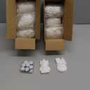 Soaoo 24 Set Christmas Ceramics to Paint DIY Painting Kit, 24 Pcs Unpainted Christmas Ceramic Crafts with 50 Magnets, 2 Sets 12 Color Paints and 4 Brushes Design and Paint Your Own