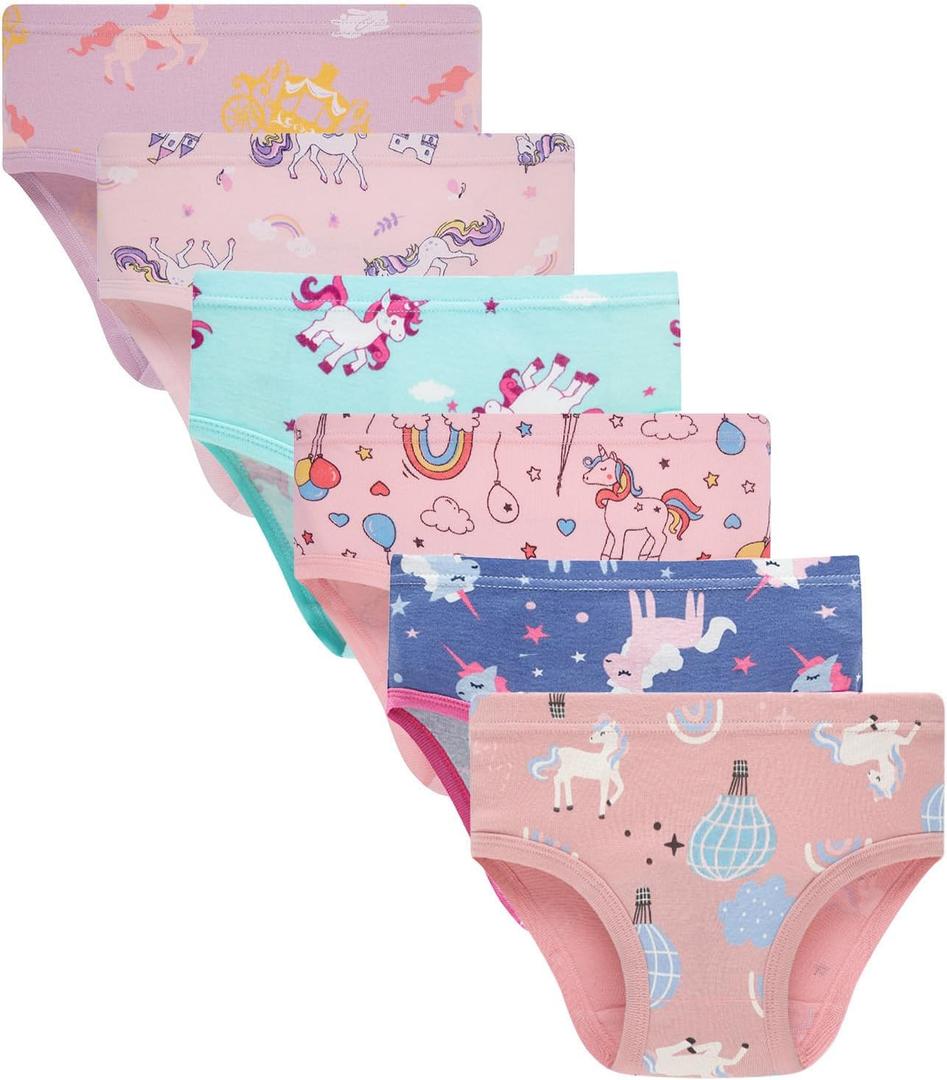 Boboking Soft Cotton Underwear Toddler Girls'Briefs Soft Undies, 5