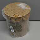 Ctosree 1.3 Gallons Small Wicker Trash Can with Lid Handle Woven Wicker Rattan Bathroom Waste Basket Boho Trash Basket with 100 Plastic Garbage Bags for Bedroom Laundry (Scalloped Style, Natural)