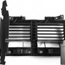 Radiator Active Grille Shutter Assembly W/O Actuator Compatible with GMC Ram 1500 DT 2019 2020 2021 2022 (New Body Style) OEM 68405073AD 68405073AB CH1206113