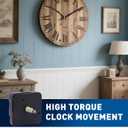 High-Torque Clock Mechanism Kit DIY Large Wall Clock Repair & Replacement Suitable for 20" to 24" Clocks Extra-Long Shaft Motor with 10-Inch Hands Battery Operated