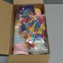 40 Set 6 oz Paper Ice Cream Cups with 40 Plastic Spoons 40 Mini Cocktail Drink Umbrellas Disposable Dessert Bowls Ice Cream Sundae Kit for Summer Birthday Party Favor Supplies