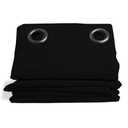 Moondream, Solid Color 100% Blackout Curtain for Bedroom, Blackout Fabric, Solid Light Block for Window, Sliding Doors, Grommet, 55" W x 84" L, Black (Deep Black MC710), 2 Panel, 55"W x 84"L (Pack of 2)