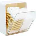 Artilife Bathroom Qtip Holder Canisters for Swabs and Balls, Vanity Countertop Storage Organizer (1 Pack)