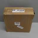 FJS Ceramic Donut Vase, 8" L x 8" H White and Gold Round Vase for Pampas Grass, Nordic Modern Vases for Decor, Ceramic Vase Centerpieces for Wedding, Bedroom, Living Room, Coffee Table, Office