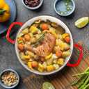 Vivicreate 3.5 Quart Enamel Cast Iron Dutch Oven Pot with Lid Enameled Cookware for Baking, Roasting, and Braising Durable Cast Iron Pot for Stove Top and Oven Use