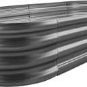 Land Guard 841 ft Galvanized Raised Garden Bed KitRaised Garden Boxes Outdoor, Oval Metal Raised Garden Beds for VegetablesGrey