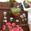 4 x 6pcs Garden Fence Large Flower Stencils on Wood, Wall Stencils Sunflower Paint Template Floral Drawing Stencils for Wall Decoration Home Floor Decor