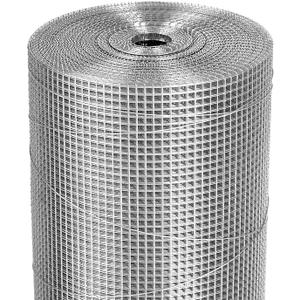 Amagabeli Galvanized Hardware Cloth 1/4 inch 48 x 50 ft 23 Gauge Chicken Wire Fence Welded Wire Mesh Roll Plant Supports Poultry Netting Garden Bed Animal Cage Snake Rabbit Gopher Rodent Proof