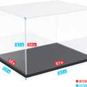 Choowin Acrylic Display Case for Lego 76419 for Lego Hogwarts Castle and Grounds for Lego Display Thickened Clear Acrylic Display Cases for Collectibles Assemble Dustproof Display Box(Black Base)