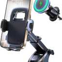 New 2025 Vacuum Magnetic Phone Suction Holder, 15W Wireless Charger for MagSafe Car Mount & Dashboard Windshield Vent Holder, All-Weather Suction for Uber, iPhone 16/15/14 Pro Max Plus
