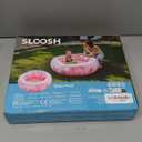 SLOOSH Inflatable Kiddie Pool for Kids, 36"x8.5" Swimming Pool with Soft Pad Floor for Kid & Toddler, Round Blow Up Baby Ball Play Pit Pools for Swim Party, Portable Indoor & Outdoor Water Toys (Pink)